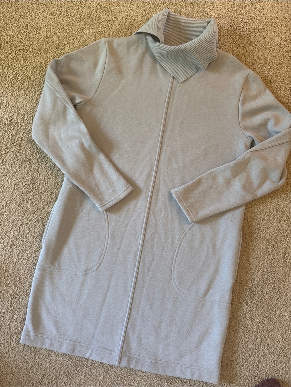 Athleta Light Blue Long Sleeve Turtleneck Dress